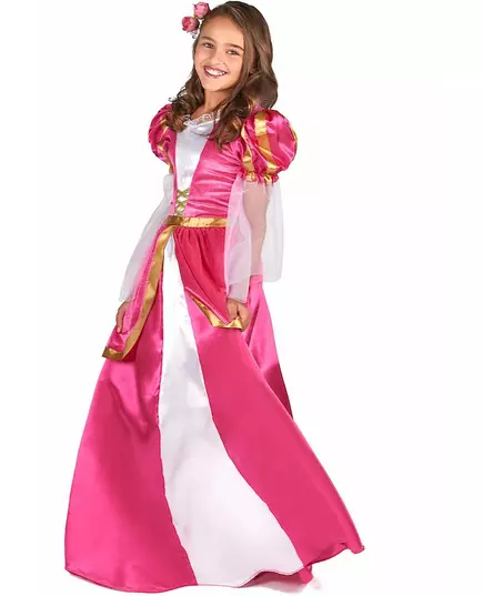 Rosa middelalderprinsessekostyme til jenter, Størrelse: 3–4 år (92–104 cm), bilde 2