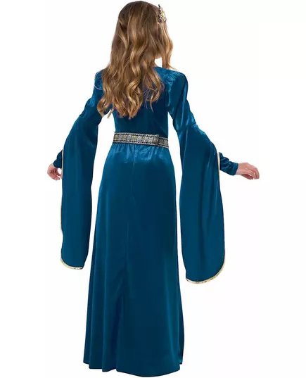Luxury velvet medieval princess costume for girls, Size: 10-12 years (148 cm), image 2