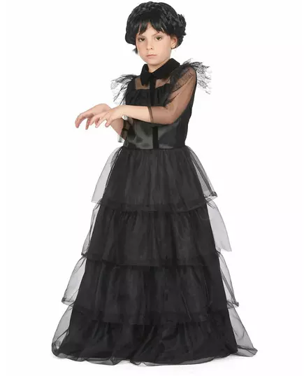 Gothic ball gown costume for girls, Size: 10-12 years (130-140 cm), image 2
