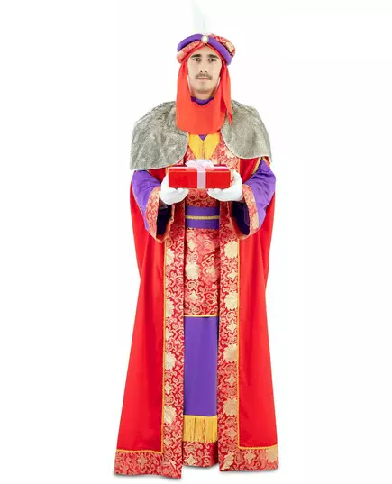 Deluxe Rød Balthazar Magikerkonge Kostyme for Voksne, bilde 2