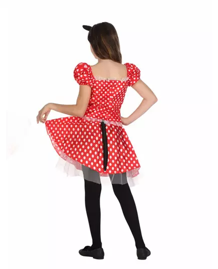 Red polka dot mouse costume for girls, Size: 10-12 years (145-160 cm), image 2