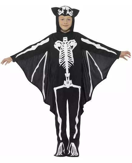 Halloween-kostyme for barn med flaggermusskjelett, Størrelse: 7–9 år (130/143 cm), bilde 2