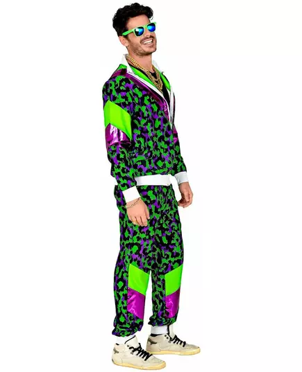 Plus size neon leopardprint treningsdrakt, Størrelse: XX-Large, bilde 2