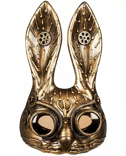 Steampunk voksen gyllen kanin halvmaske, bilde 2