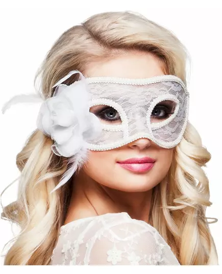 White lace wolf with rose for women, image 2