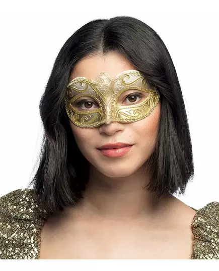 Women's golden sequined Venetian wolf, image 2