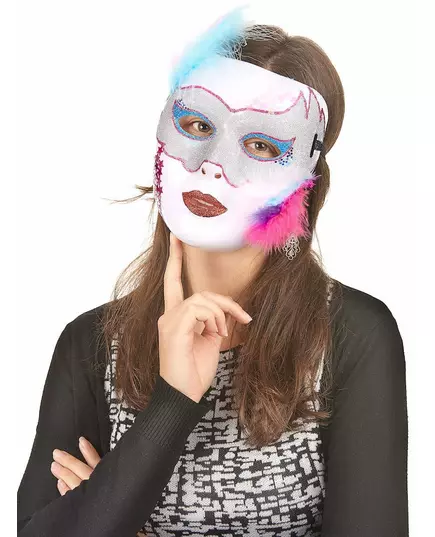Adult Glossy White Mask, image 2