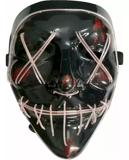 Hvit, lysende LED-maske for voksne, bilde 2