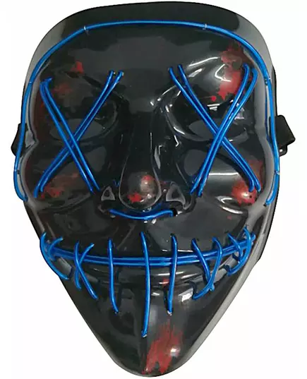 Blå lysende LED-maske for voksne, bilde 2