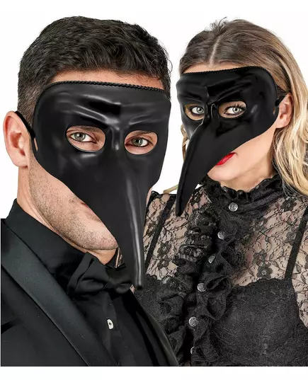Svart maske med lang nese for voksne, bilde 2