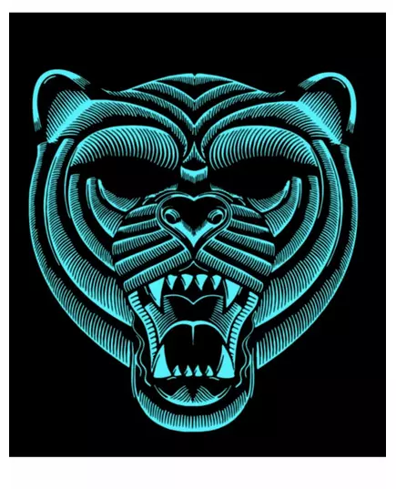 Reaktiv LED-tigermaske for voksne, bilde 2