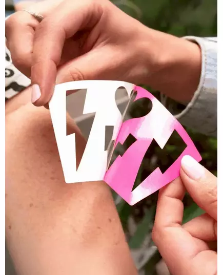 Reusable makeup stencil lightning and hearts, image 2
