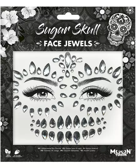 Skeleton face adhesive rhinestones, image 2