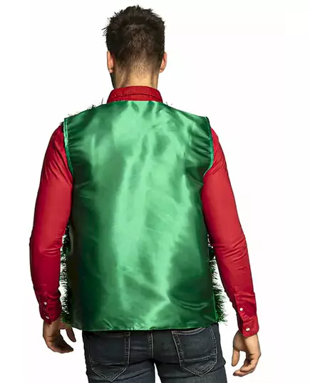 Adult green Christmas tree jacket with balls, image 2