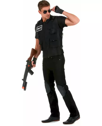 SWAT-agentkostyme for menn, Størrelse: X-Large, bilde 2