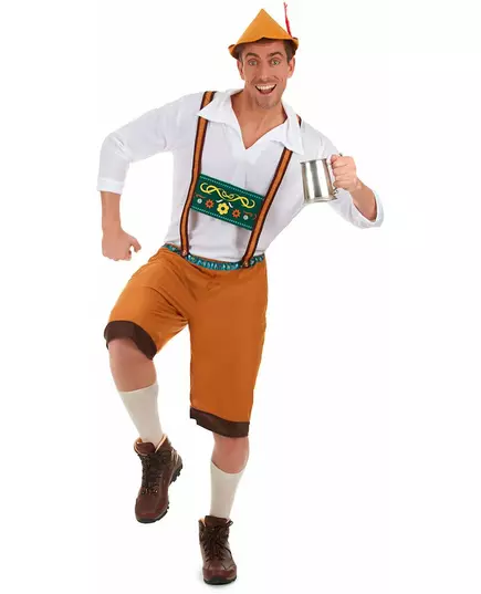 Brown Bavarian costume for men, Size: X-Large, image 2