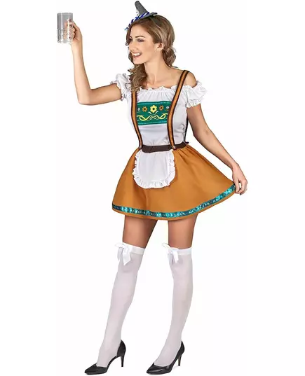 Brown Bavarian costume for women, Size: Medium, image 2