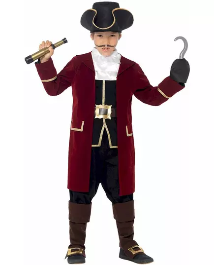 Boy's pirate captain costume, Size: 10-12 years (145/158 cm), image 2