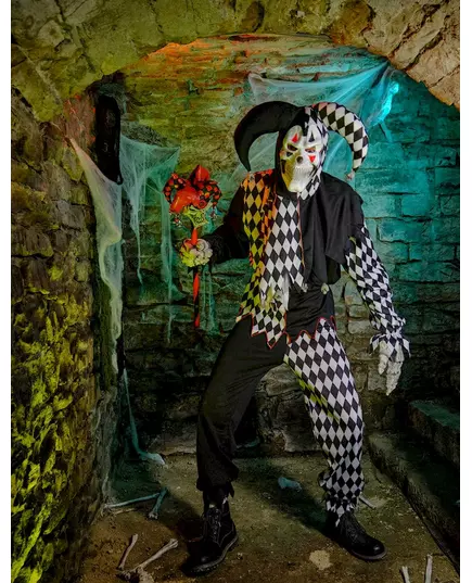 Svarte menn Halloween Harlekinklovnkostyme, Størrelse: XX-Large, bilde 2
