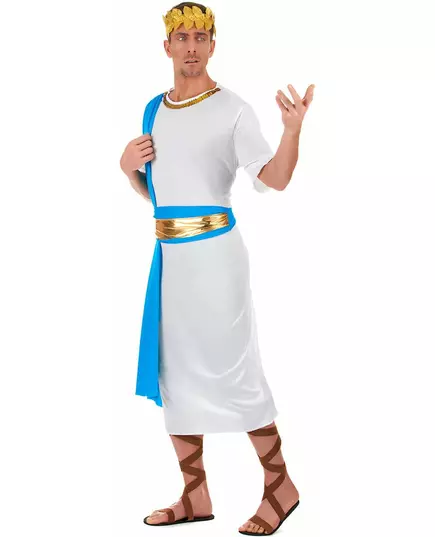 Blue Greek Emperor Costume for Men, Size: X-Large, image 2