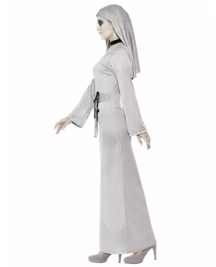 Halloween nonne spøkelseskostyme for kvinner, Størrelse: Medium, bilde 2