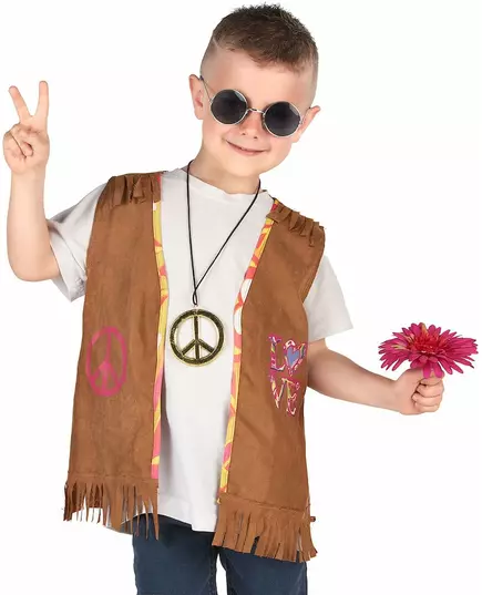 Hippievestkostyme til barn, Størrelse: 7–9 år (M), bilde 2