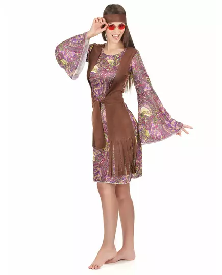 Women's paisley pattern hippie costume, Size: X-Large, image 2
