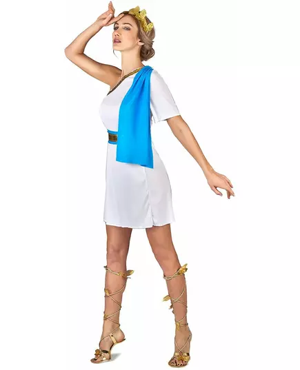Blue Greek Empress Costume for Women, Size: Medium, image 2