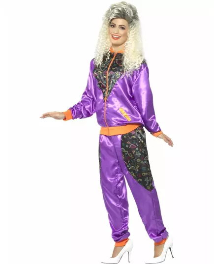 Lilla retro joggedress til dame, Størrelse: X-Large, bilde 2