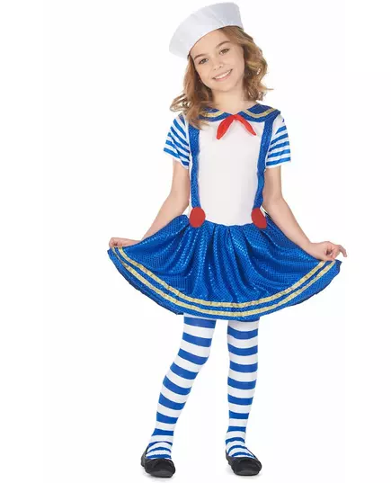 Shiny sailor costume for girls, Size: 4-6 years (110-120 cm), image 2