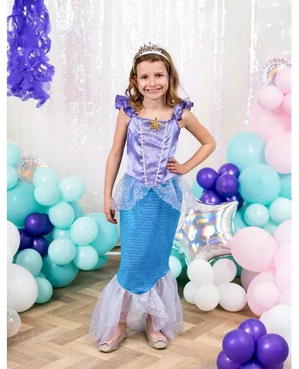 Mermaid costume for girls, Size: 7-9 years (120-130 cm), image 2