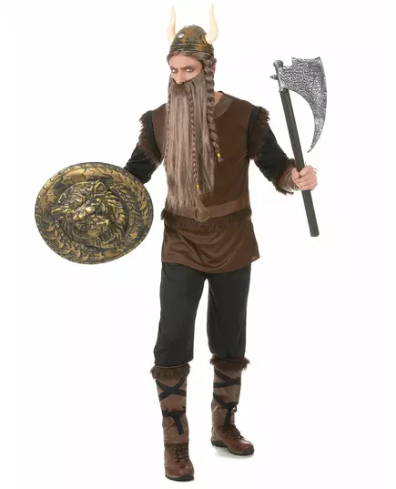 Men's Leather Effect Viking Costume, Size: X-Large, image 2