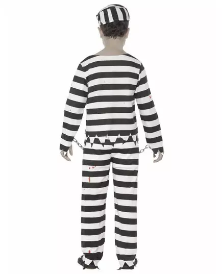Zombie Prisoner Costume for Boys Halloween, Size: 13-15 years, image 2