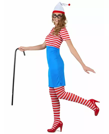 Women's Striped Hiker Costume, Size: Large, image 2