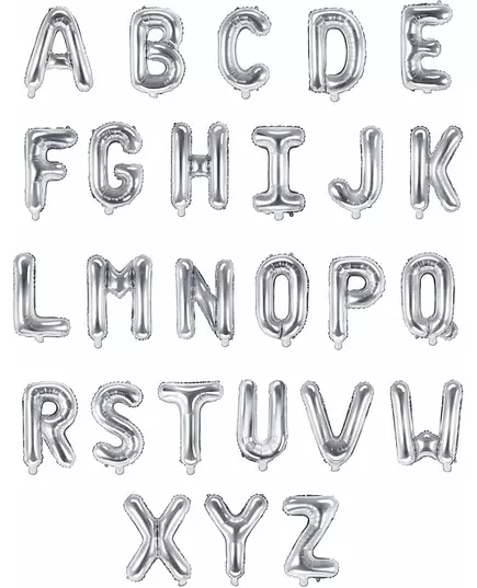 32 cm silver letter foil balloon, Size: R, image 2