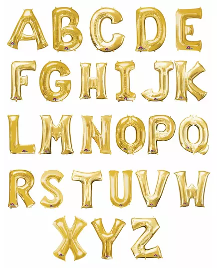 86 cm gold letter foil balloon, Size: E, image 2