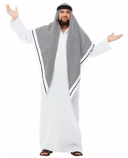 Deluxe white sheikh costume for adults, Size: Large, image 2