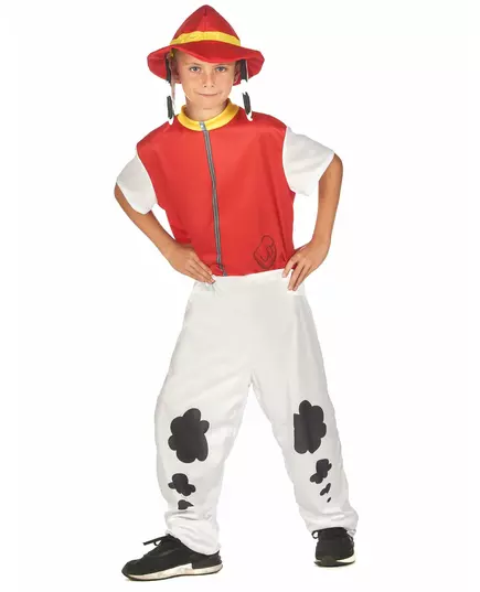 Red firefighter dog costume for children, Size: 4-6 years (110-120 cm), image 2