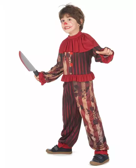 Boys' Red Terrifying Clown Costume, Size: 7-9 years (120-130 cm), image 2