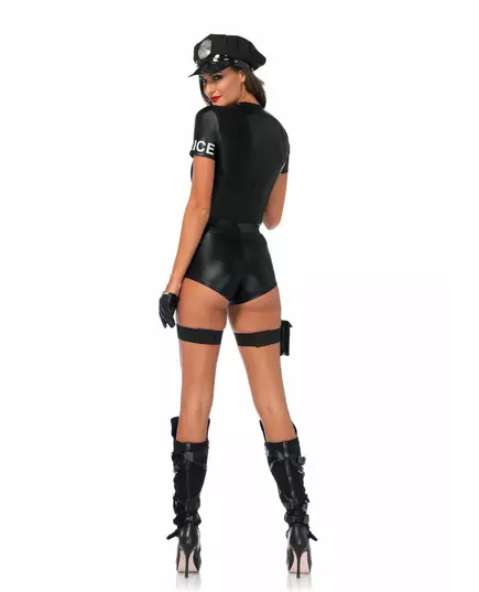 Sexy luksus-playsuit-kostyme for kvinner fra politiet, Størrelse: Small (36-38), bilde 2