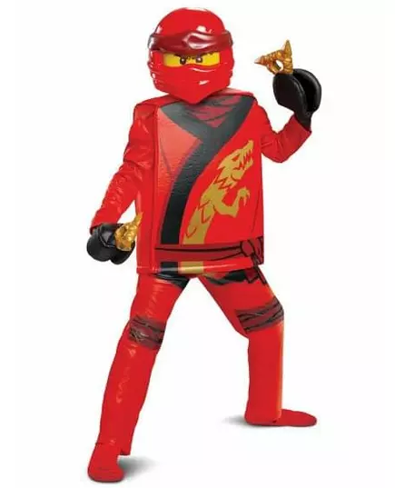Kai Ninjago Deluxe-kostyme – LEGO Kids, Størrelse: 7–8 år (124–136 cm), bilde 2