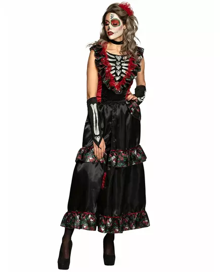Day of the Dead costume petticoat for women, Size: X-Large (44/46), image 2