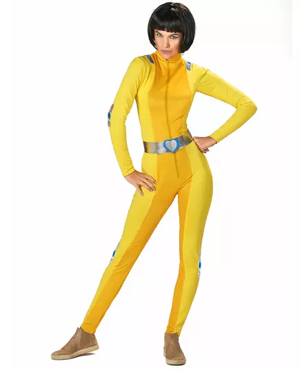 Women's Yellow Shock Spy Costume, Size: M, image 2