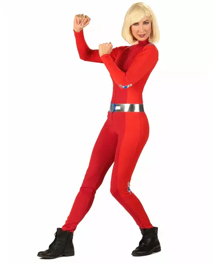 Red shock spy costume for women, Size: XS, image 2