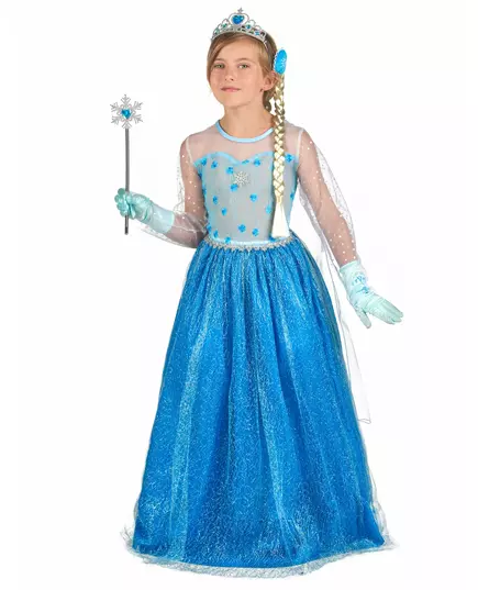 Blue Ice Princess Costume and Accessories for Girls, Size: 6-8 years, image 2