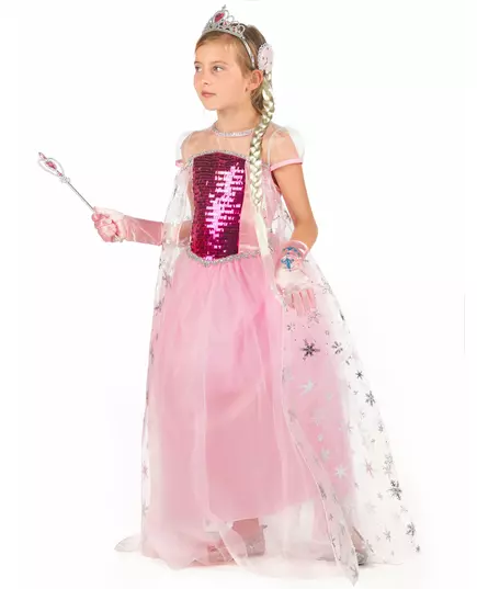 Pink princess costume and accessories for girls, Size: 8-10 years, image 2