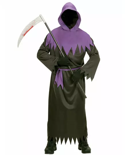 Svart og lilla Reaper-kostyme for voksne, Størrelse: L, bilde 2