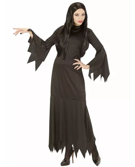 Black gothic witch costume for women, Size: Large, image 2
