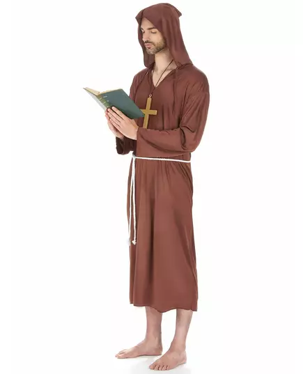 Lysebrunt munkekostyme for menn, stor størrelse, Størrelse: XXX-Large (160-190cm), bilde 2