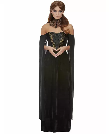 Luxury Black Countess costume for women, Size: S, image 2